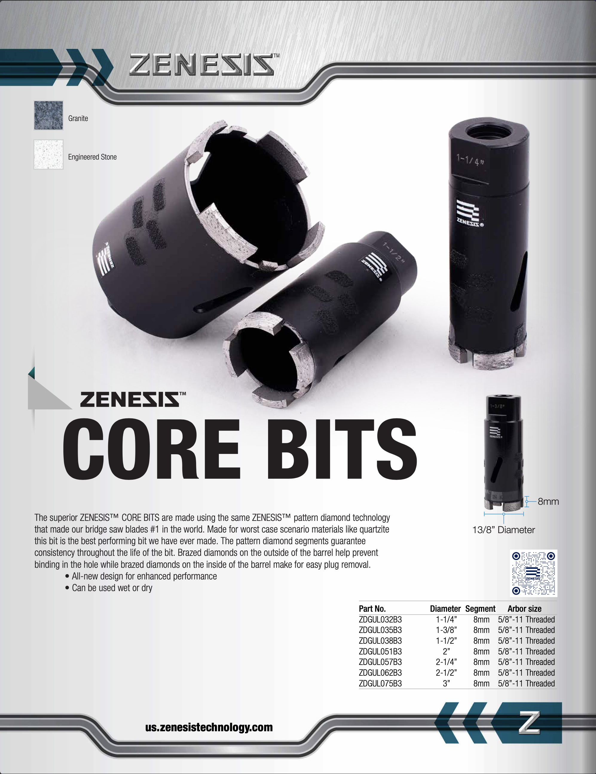 ZENESIS™ Core Bits