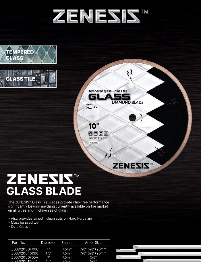 ZENESIS&trade; Glass Tile Blade
