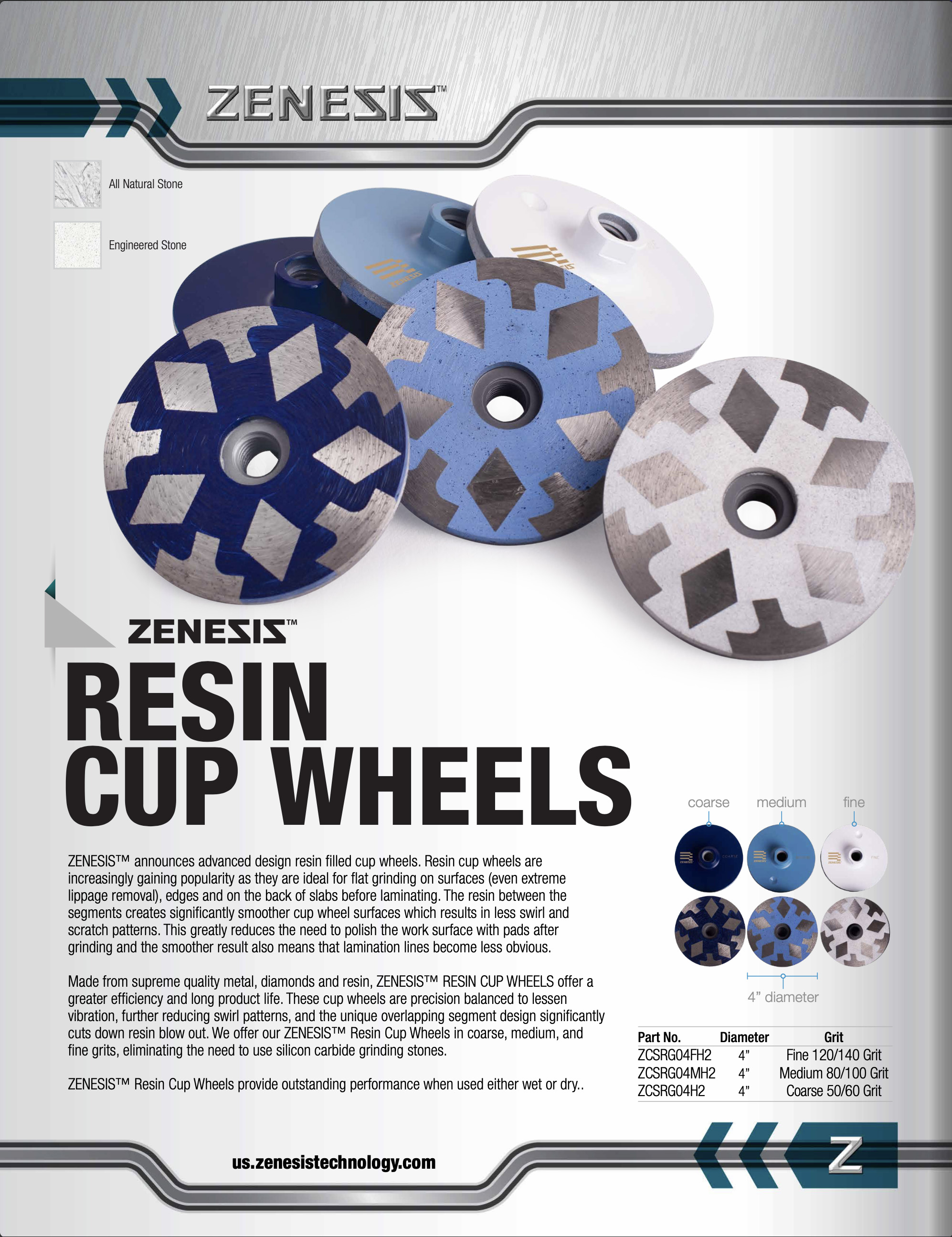 ZENESIS™ Resin Cup Wheels