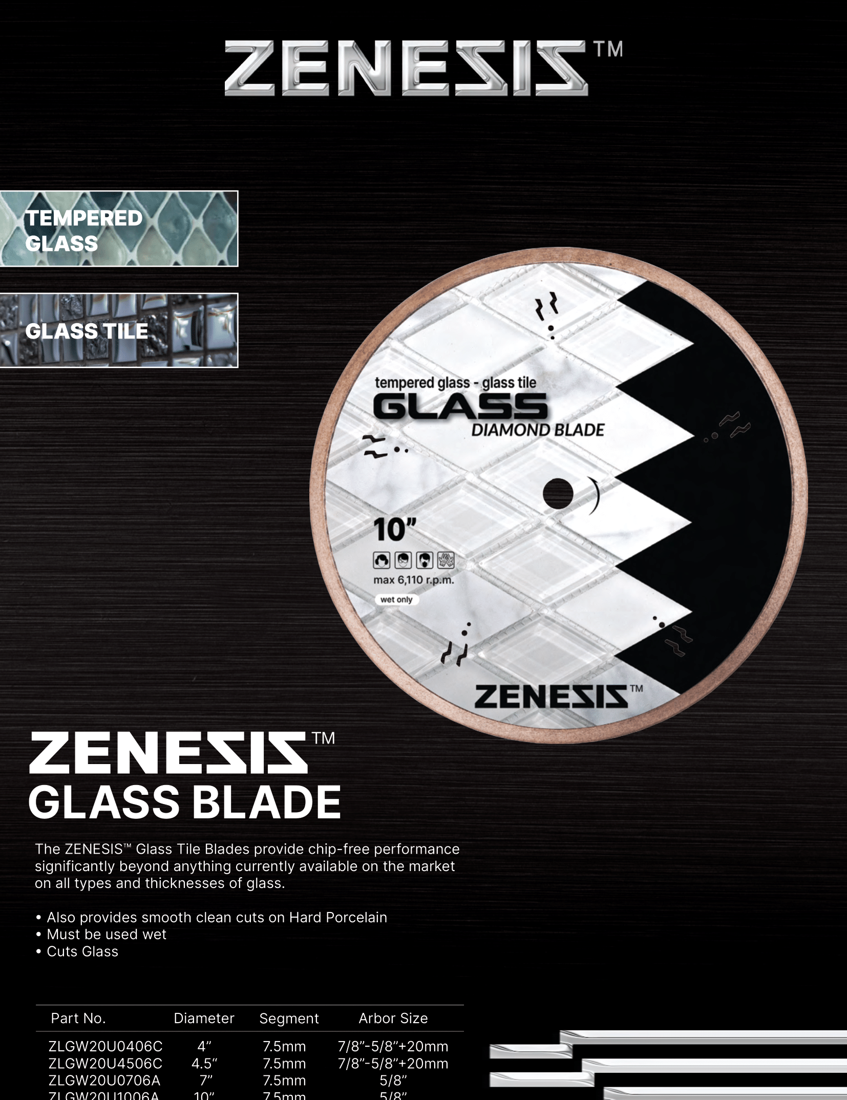 ZENESIS™ Glass Tile Blade